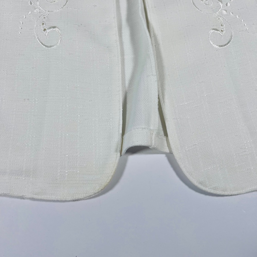 Vintage Pablo Collection 14P White Skirt Suit Embroidered Blazer Made USA - Picture 5 of 10